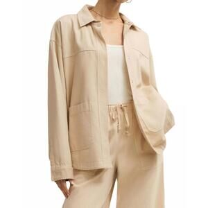 NEW Z SUPPLY bay breeze twill jacket in beige